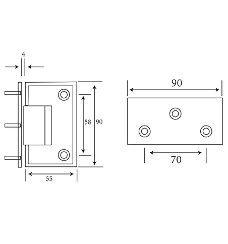 Secure Glass Fixing Hardware for Shower, Railing & Partition Projects
